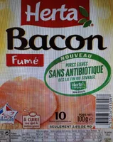 Bacon fumé sans antibiotiques
