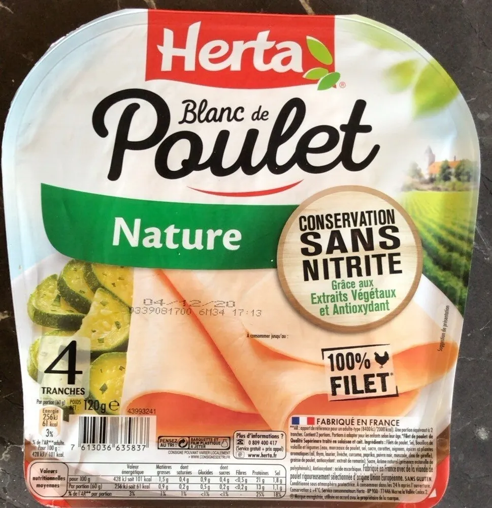 Blanc de poulet sans nitrite