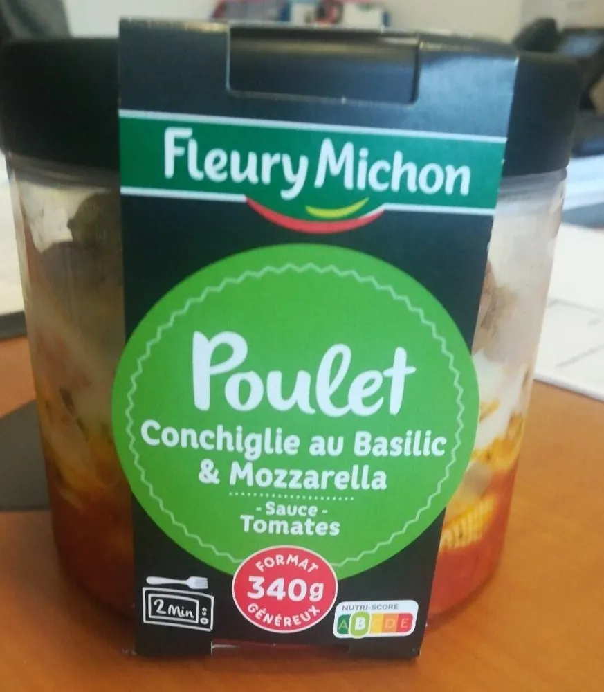 Poulet conchiglie au basilic & mozzarella