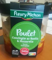 Poulet conchiglie au basilic & mozzarella