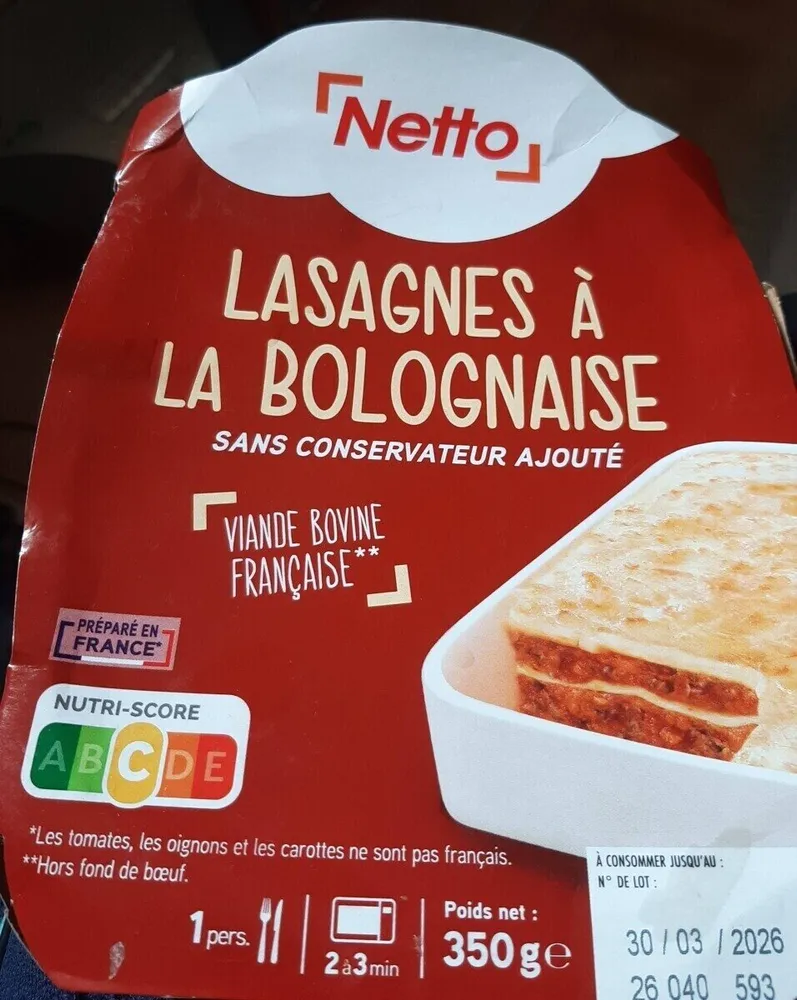 Lasagnes à la bolognaise