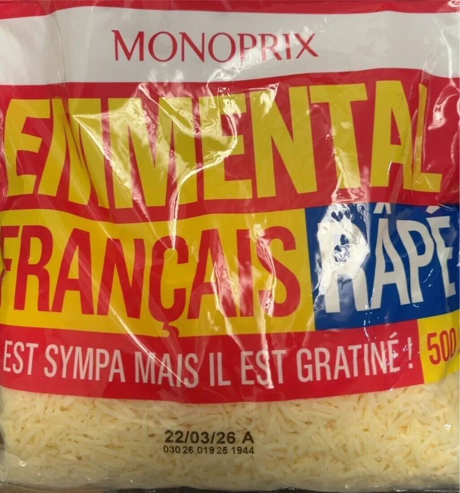 Emmental français râpé