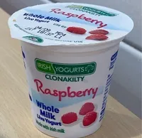 Raspberry whole milk live yoghurt