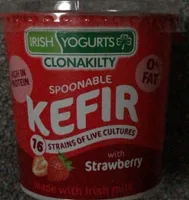 Spoonable kefir with strawberry