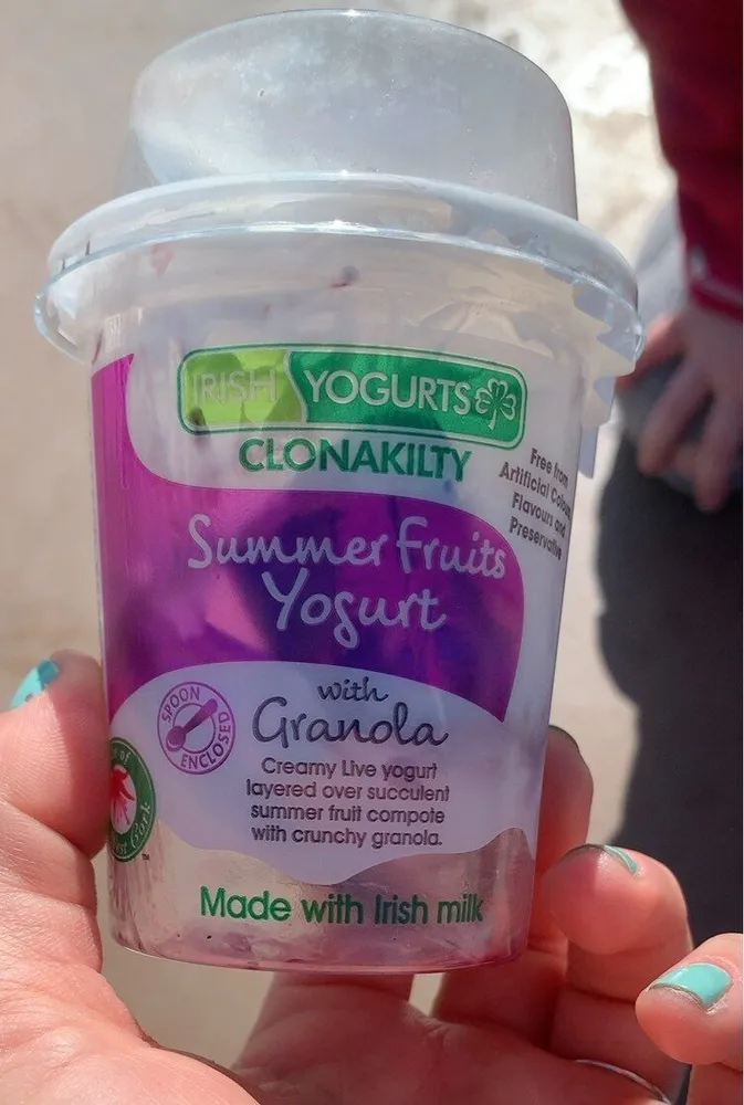 Summer fruits yoghurt