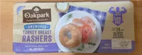 UNSMOKED TURKEY RASHERS FORMED FROM TURKEY BREAST