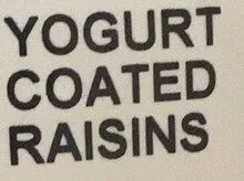 Yogurt coated raisn
