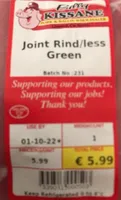 Joint Rind/less Green Bacon