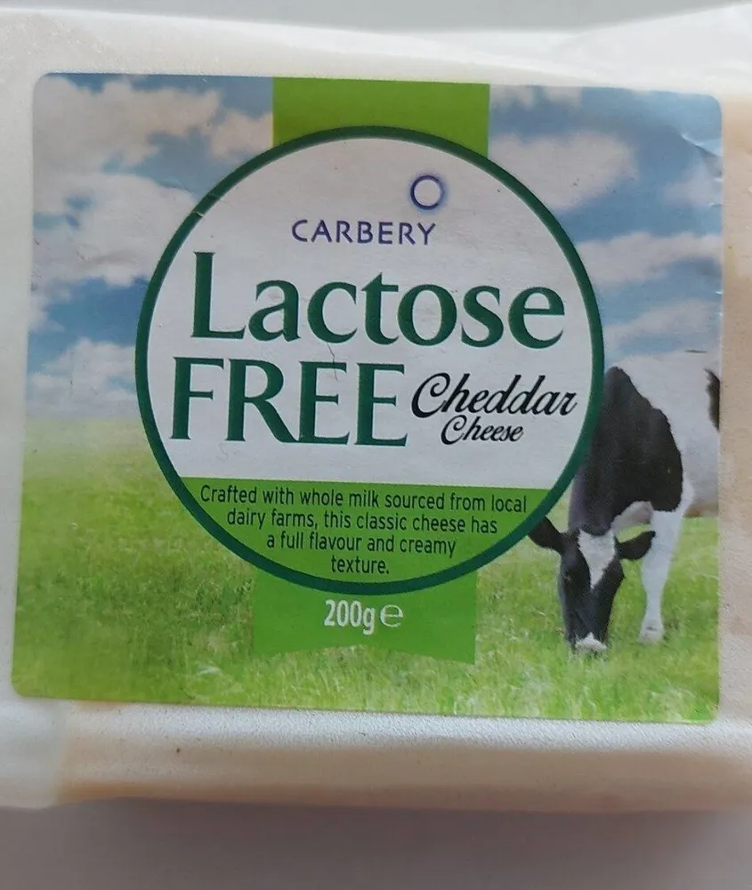 Lactose free cheddar cheese