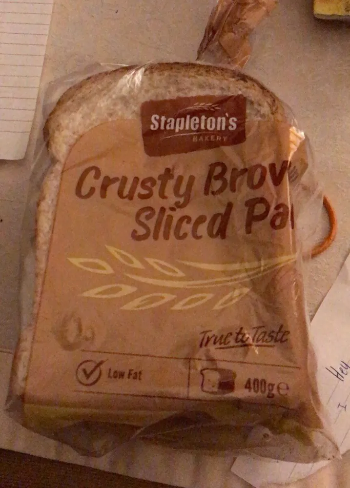 Crusty brown sliced pan