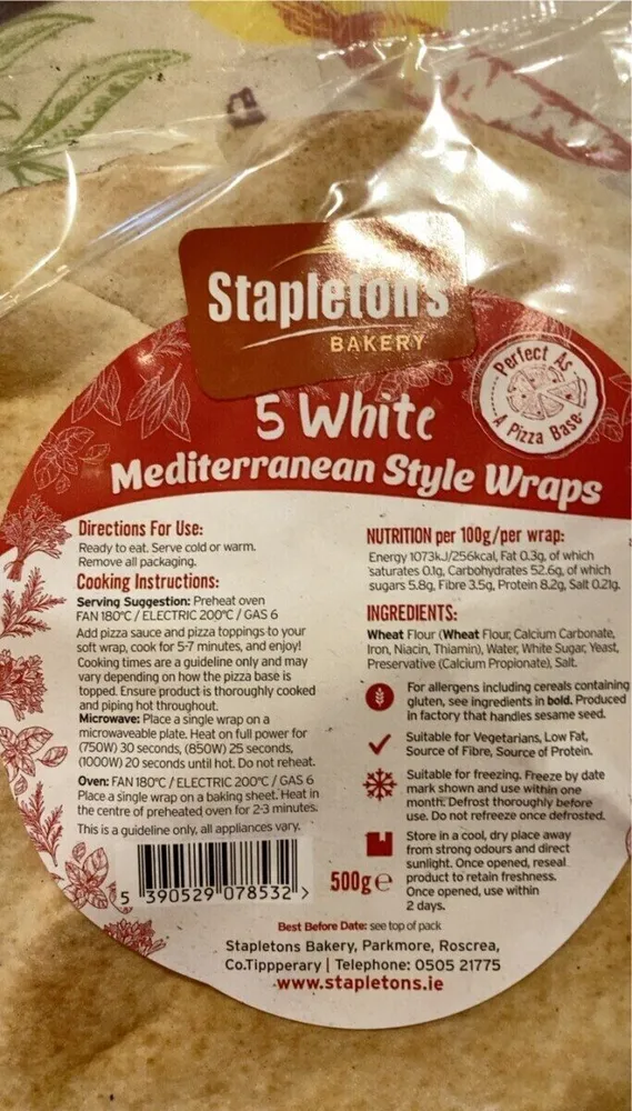 Mediterranean wraps