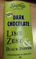 Dark chocolate with lime zest and black pepper