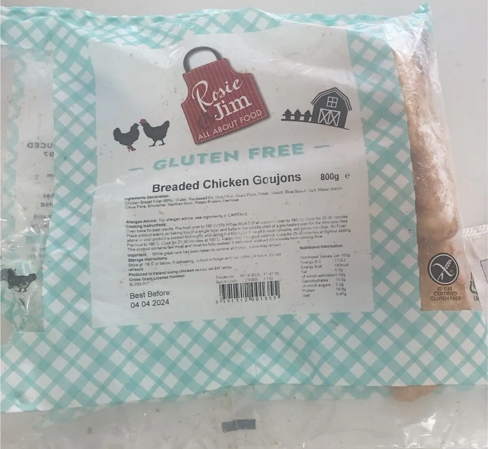 Gluten Free Breaded Chicken Goujons