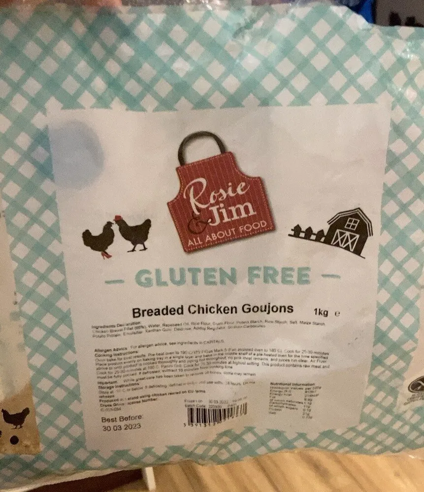 Gluten free chicken goujons