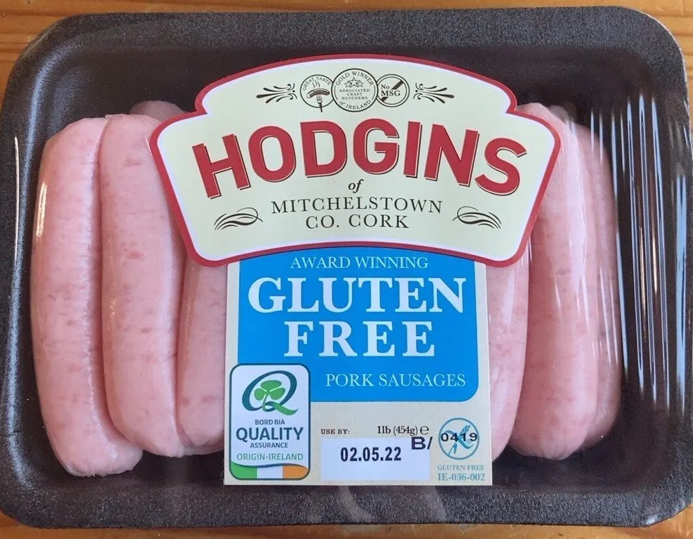 Gluten free pork sausages