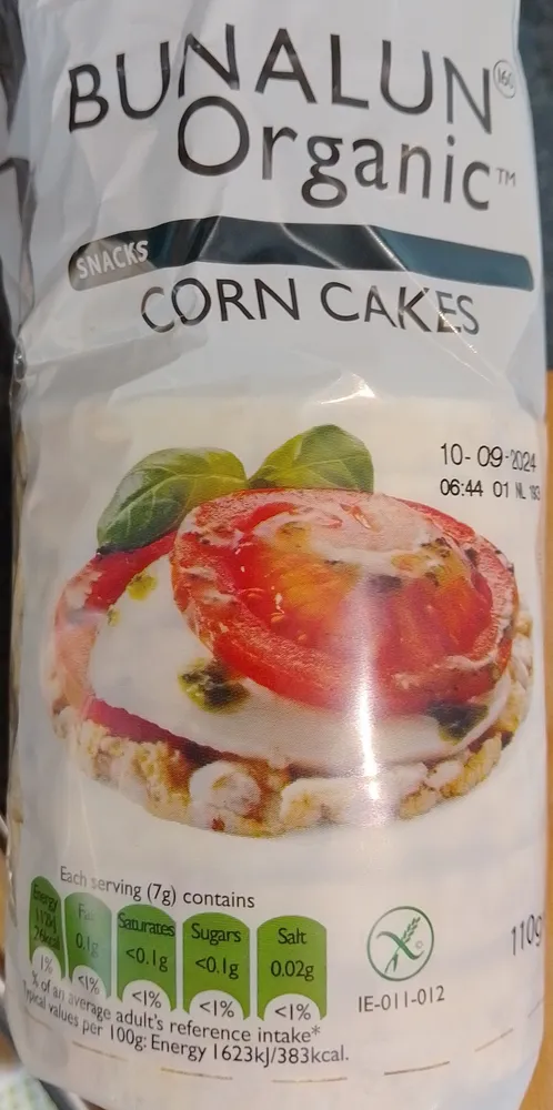 Bunalun Organic Snacks Corn Cakes