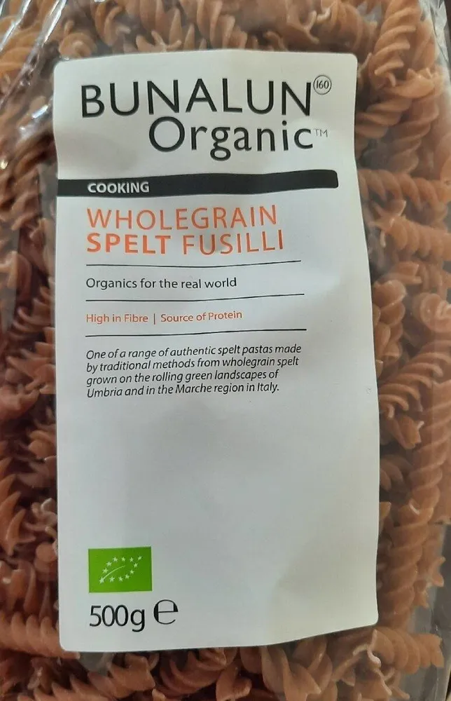 Wholegrain spelt fusilli