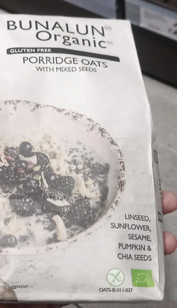 Gluten free oats with mixed seeds