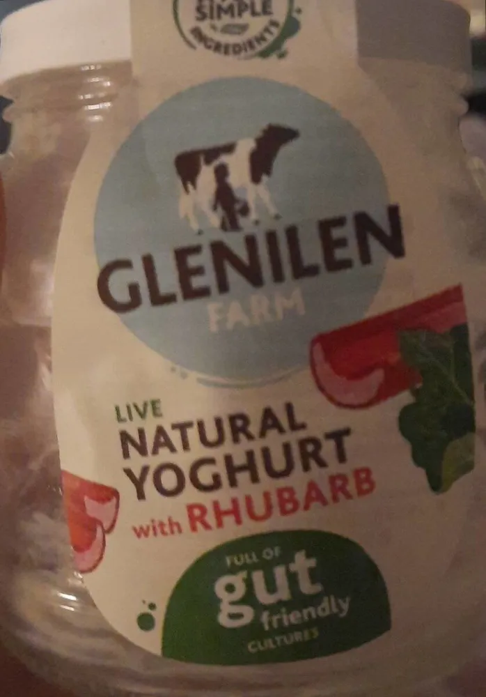 Live natural Yoghurt with rhubarb