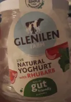 Live natural Yoghurt with rhubarb