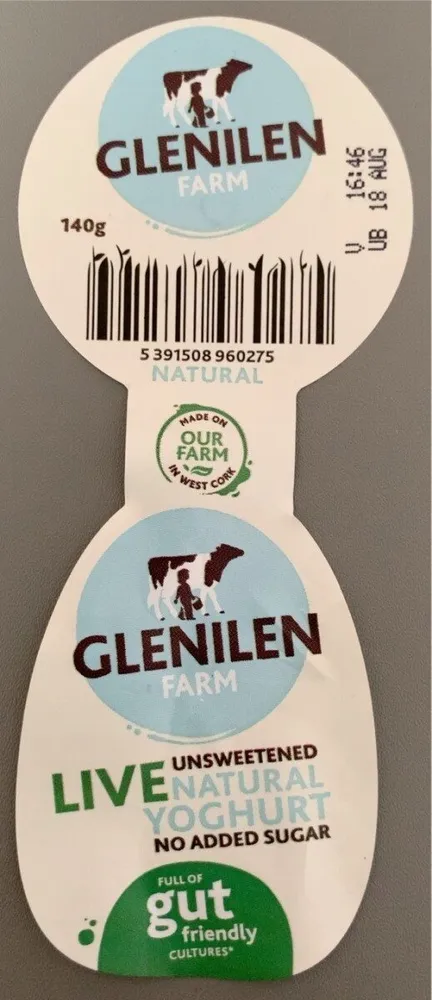 Live unsweetened natural yoghurt