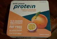 Protein peach and passion fruit yoghurt