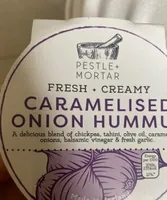 Carmamilised onion hummus