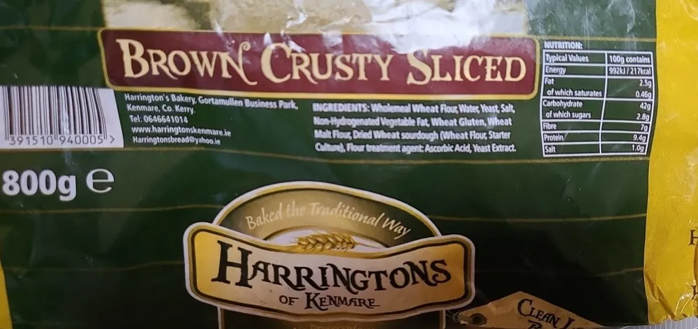 Harringtons Brown Crusty Sliced