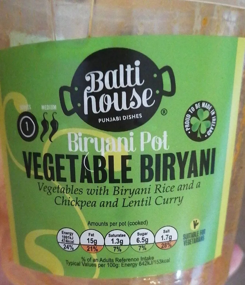 Vegetable biryani