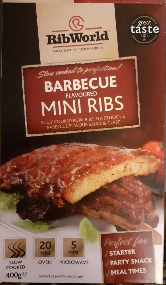 Barbecue flavoured mini ribs