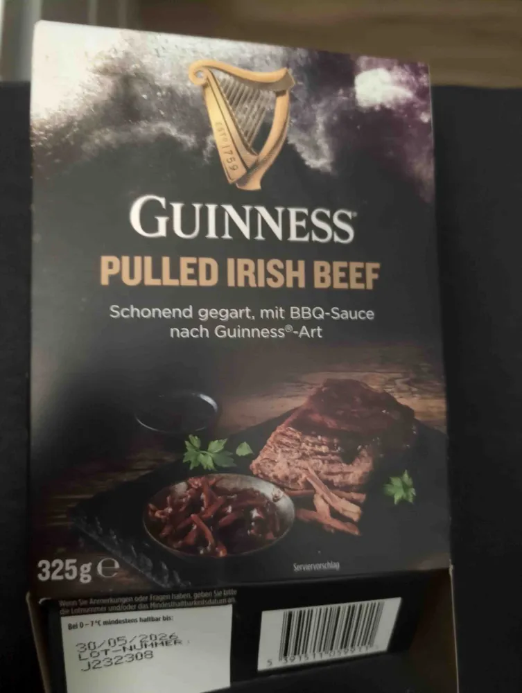 Guinness pulled irish beef