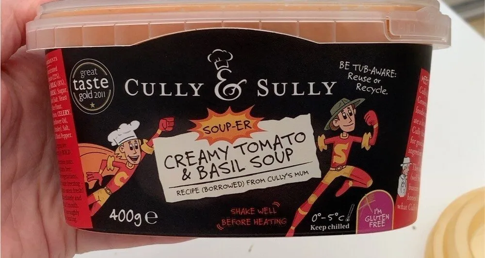 Creamy tomato & basil soup
