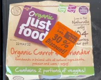 Organic Carrot and Coriander Soup
