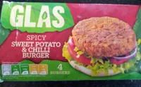Spicy Sweet Potato and Chilli burger Glas