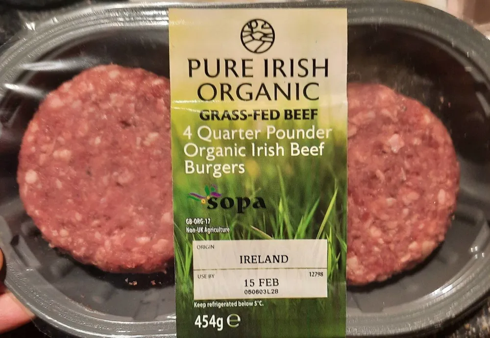 4 Quarter Pounder Organic Irish Beef Burgers