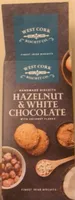 Hand made biscuits hazelnut and white chocolate