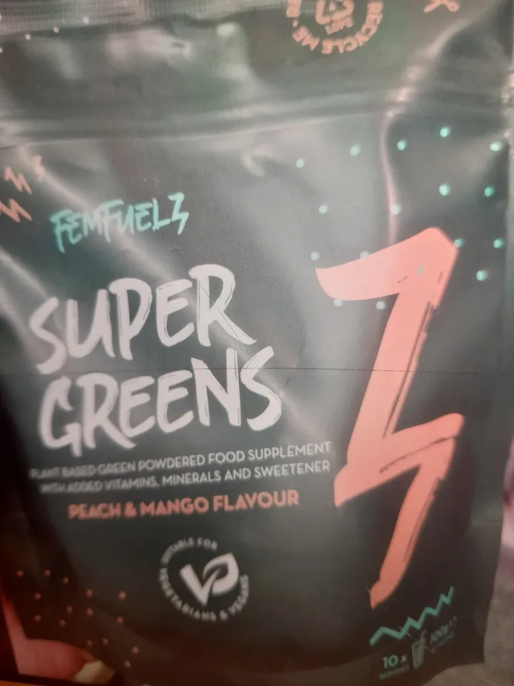 super greens peach and mango flavour