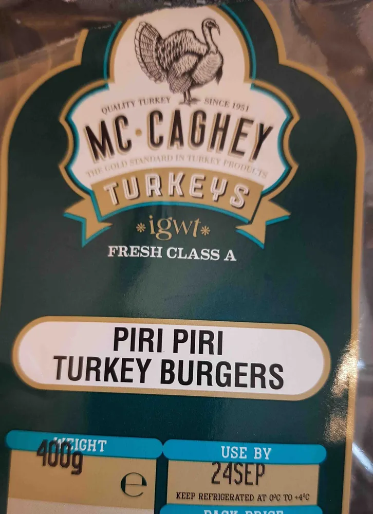Piri Piri Turkey Burgers