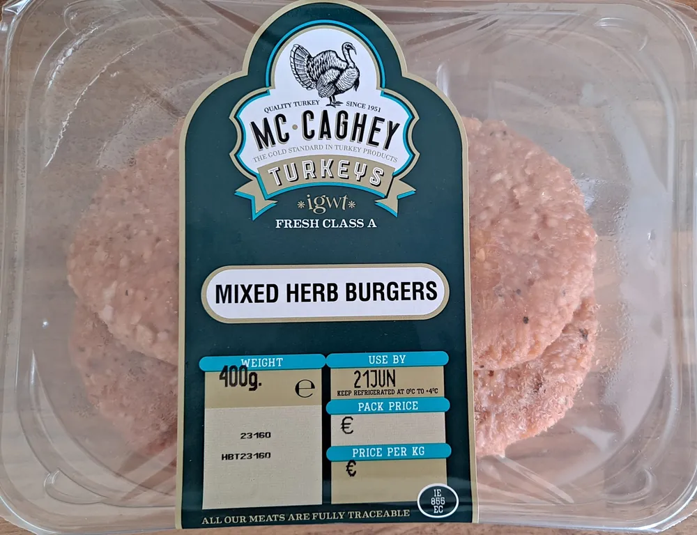 Turkey Mixed Herb Burgers