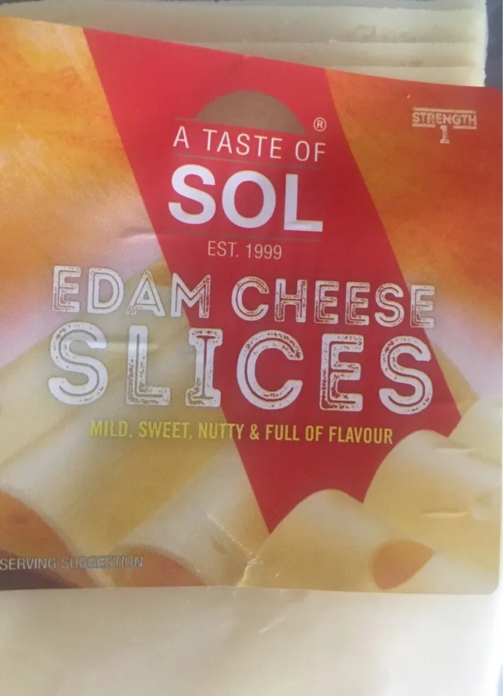 Edam cheese slices