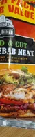 Cooked and cut doner kebab meat