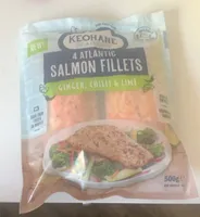 4 Atlantic Salmon Fillets Ginger, Chilli & Lime