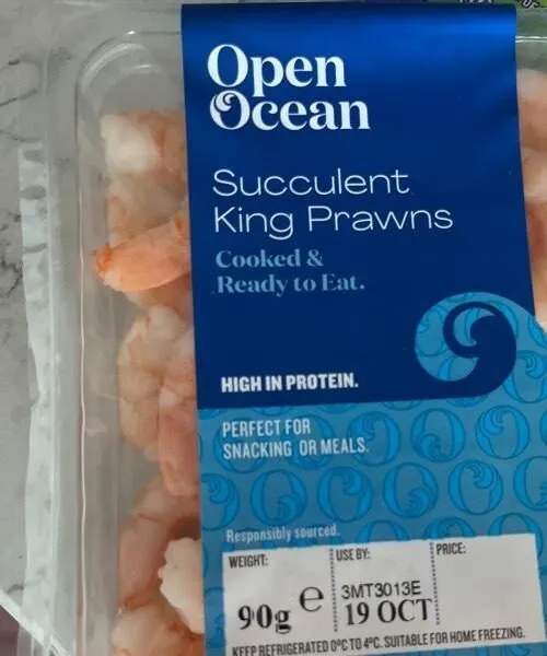 Succulent king prawn