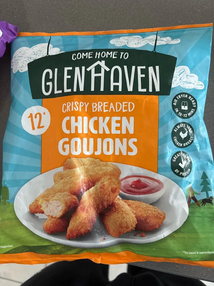 Breaded chicken goujons