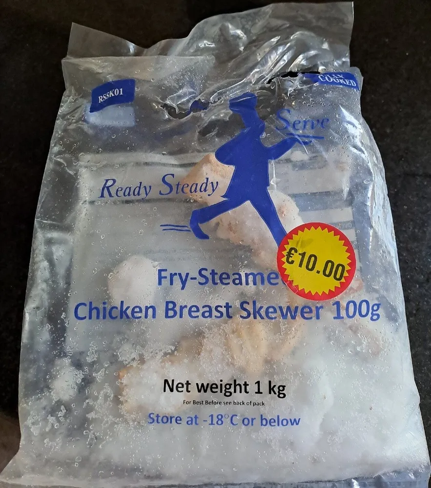 Fry-steamed Chicken Breast Skewer
