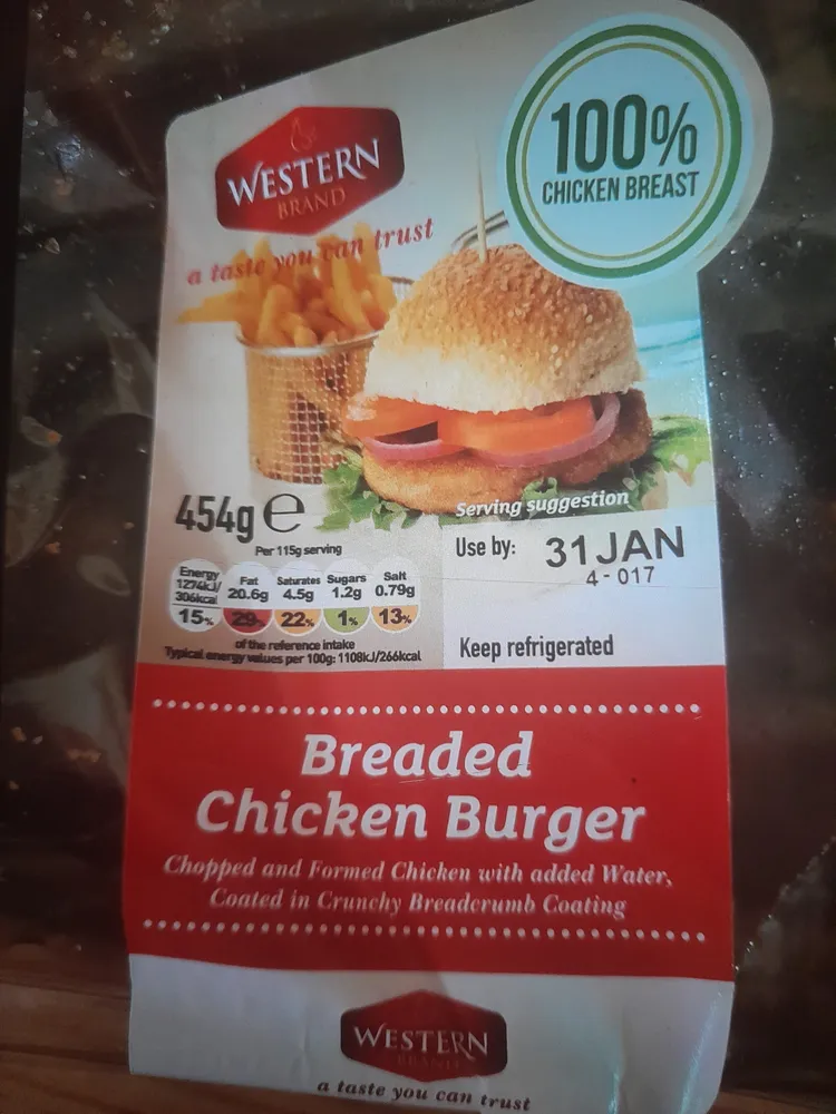 breaded Chicken burgers