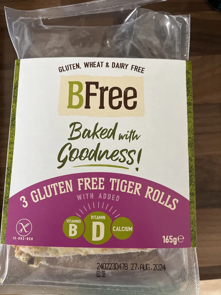 BFree gluten free tiger rolls