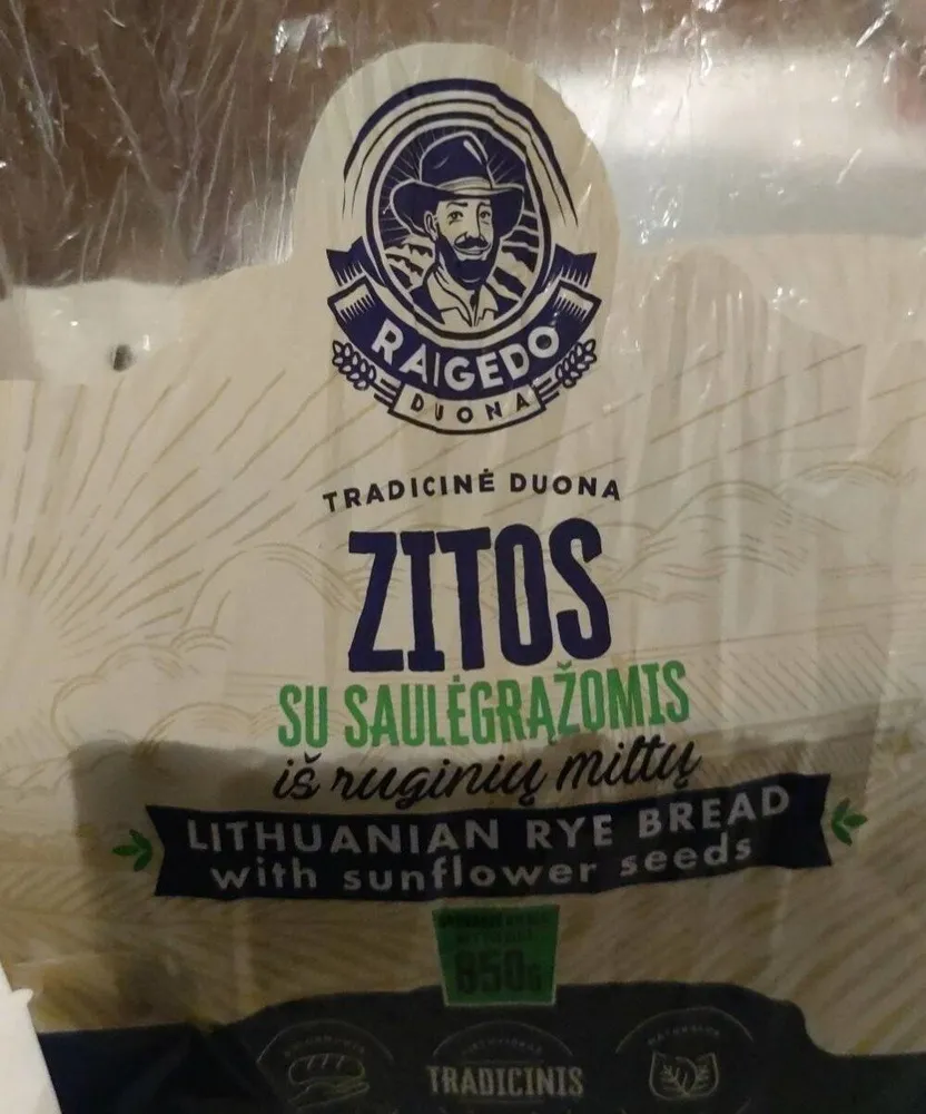 Lithuanian rye bread with sunflower seeds