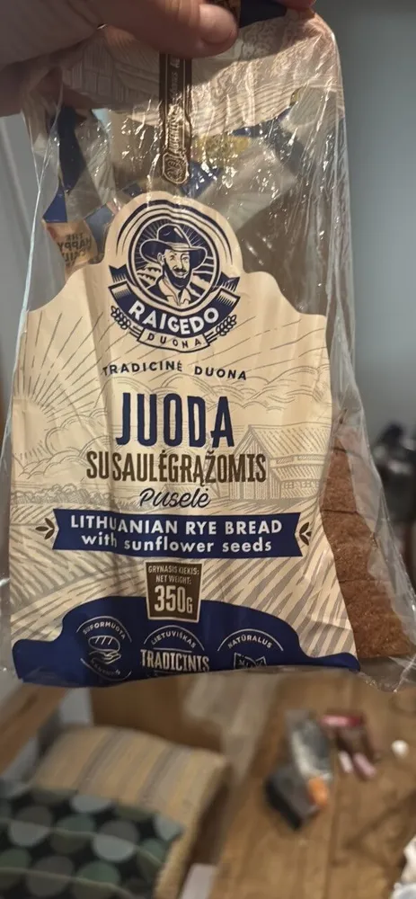 Lithuanian Rye Bread with sunflower seeds