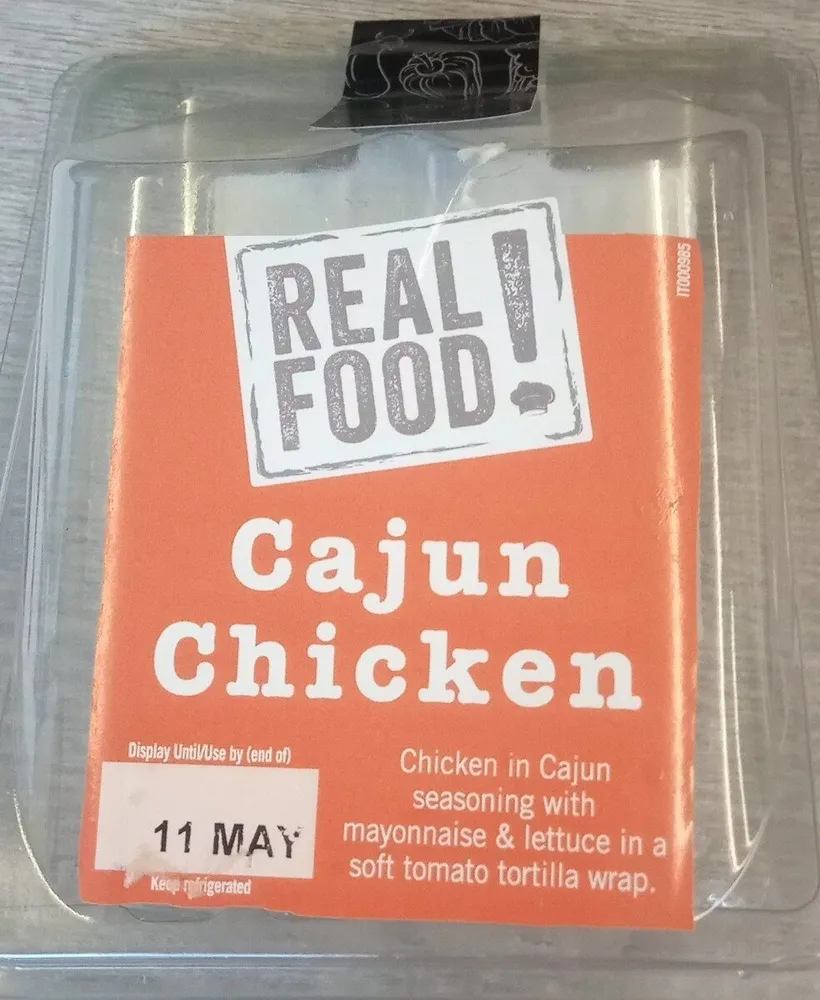 Cajun chicken wrap